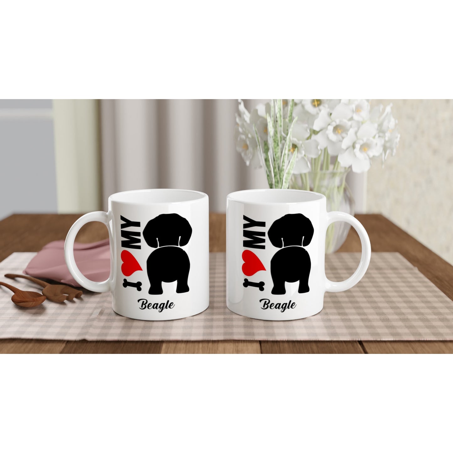 I Heart/Love My Beagle Dog Coffee Mug