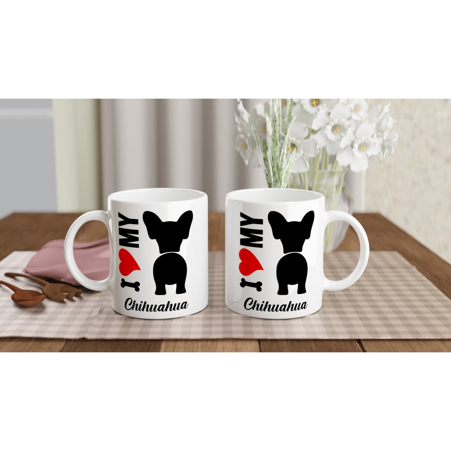 I Heart/Love My Chihuahua Dog Coffee Mug