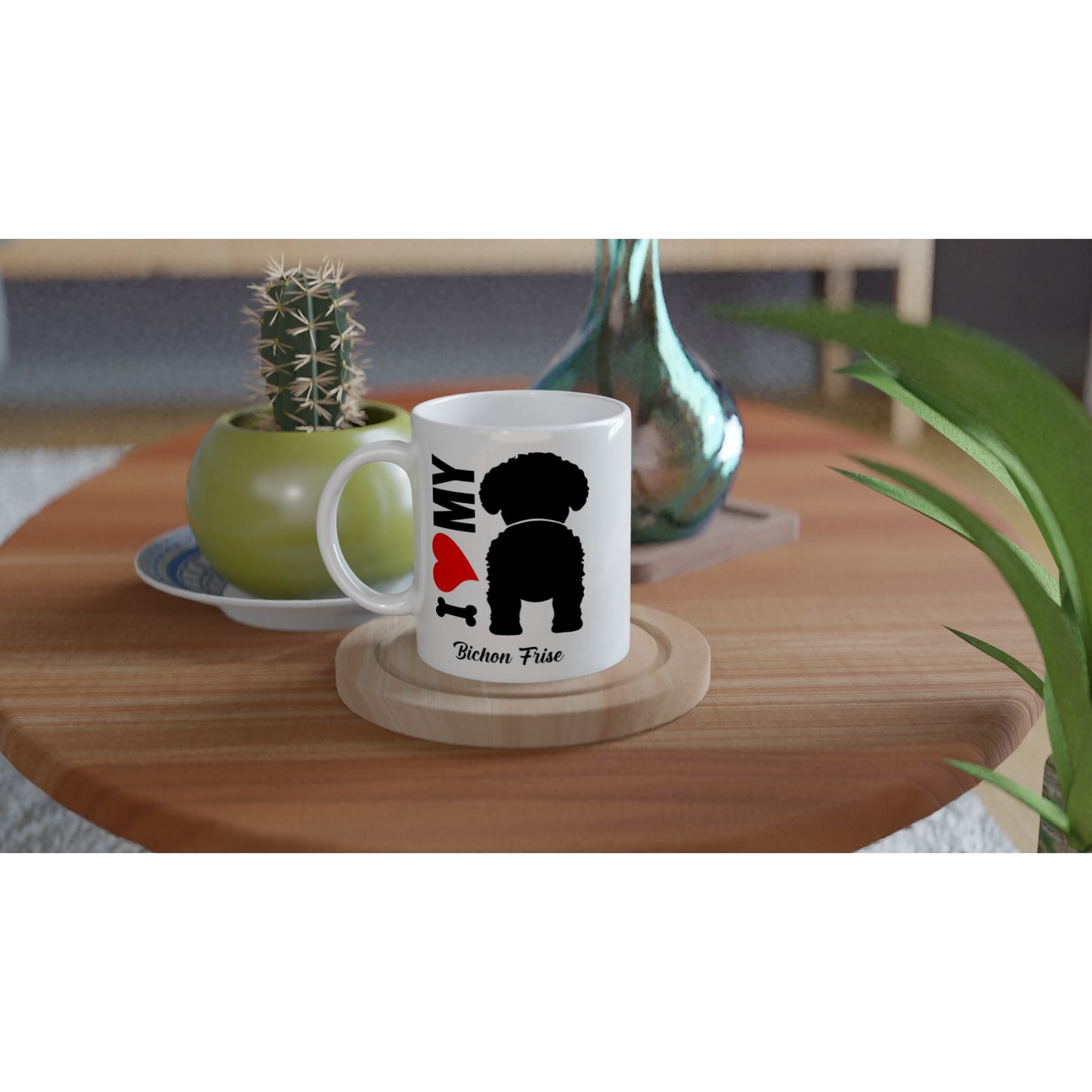 I Heart/Love My Bichon Frise Dog Coffee Mug
