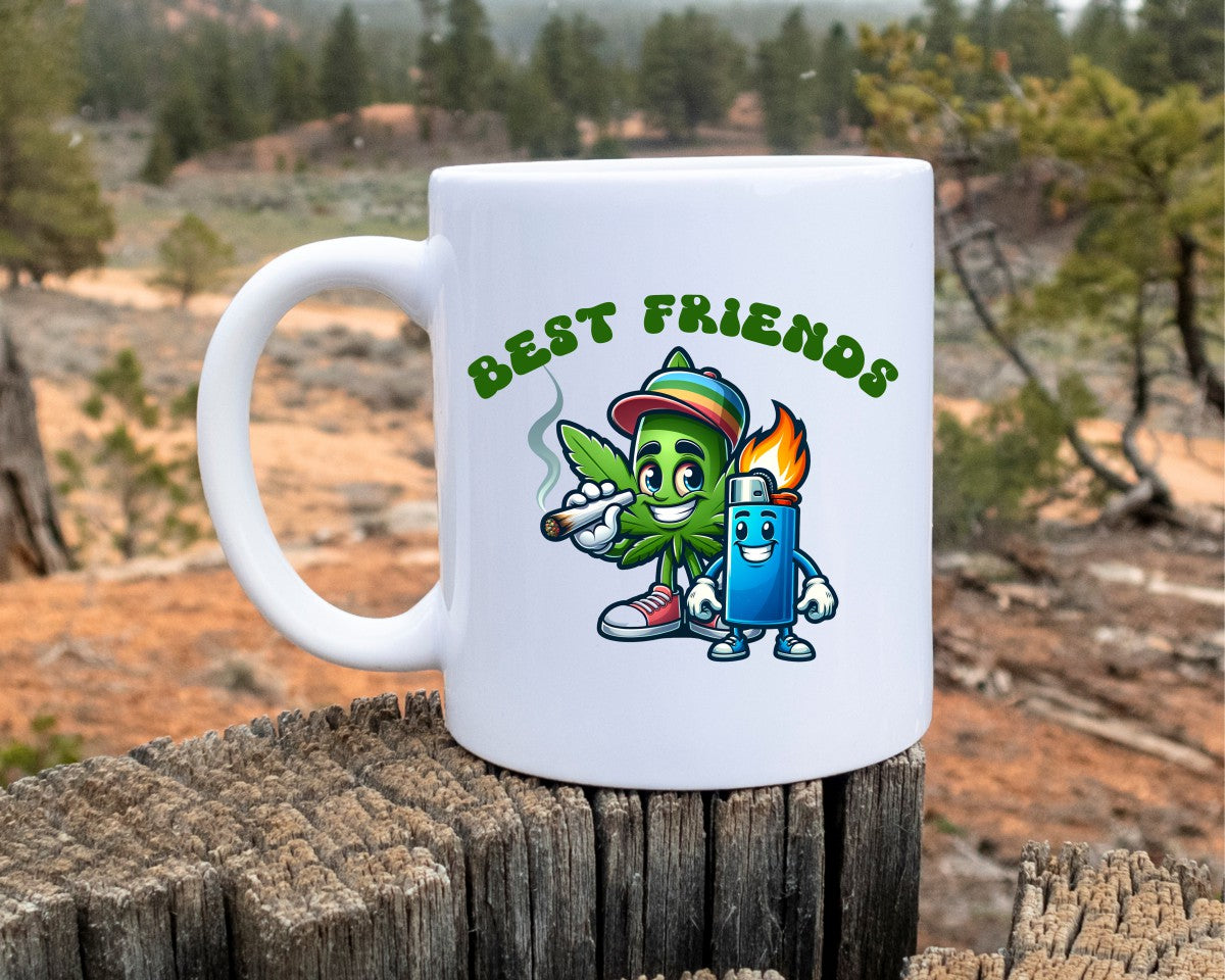 Best Friends Marijuana Weed Coffee Mugs