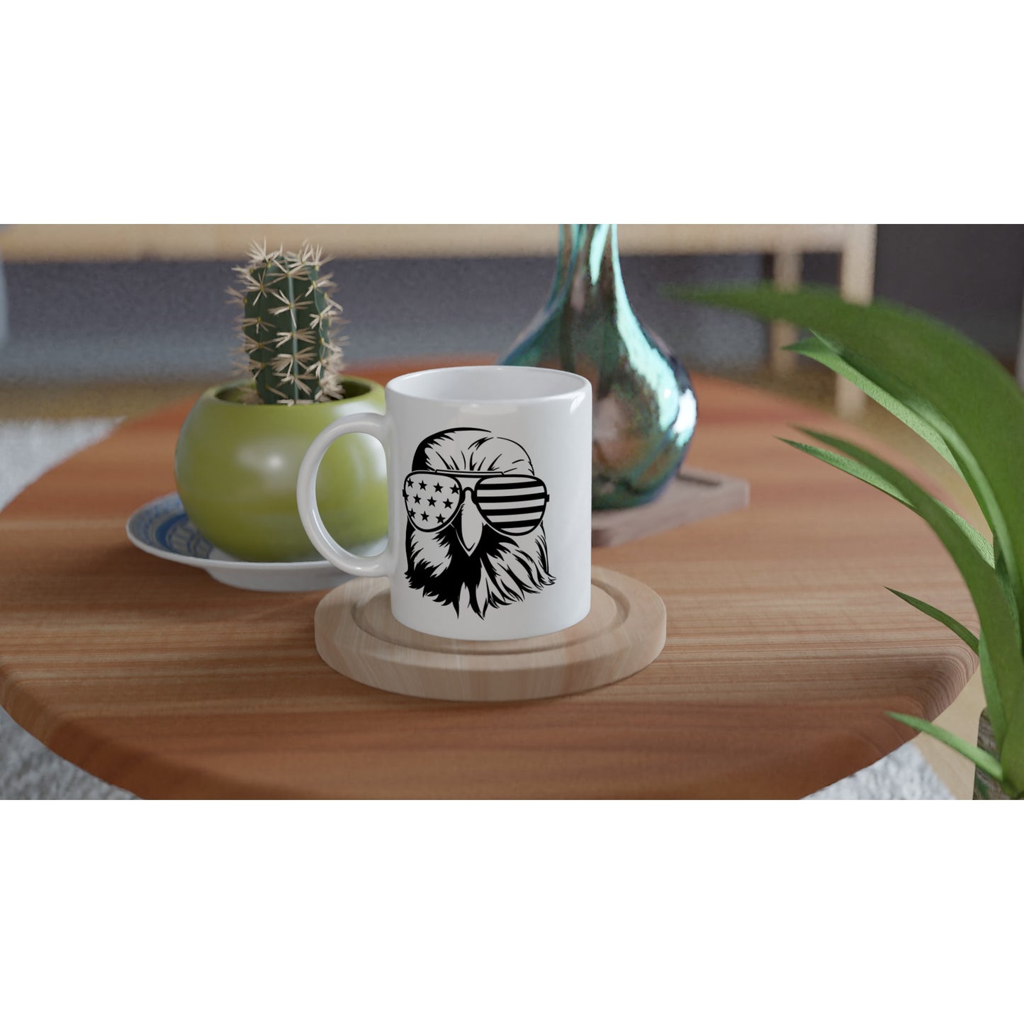 US Flag Eagle Sunglasses Patriotic/2nd Amendment Coffee Mug