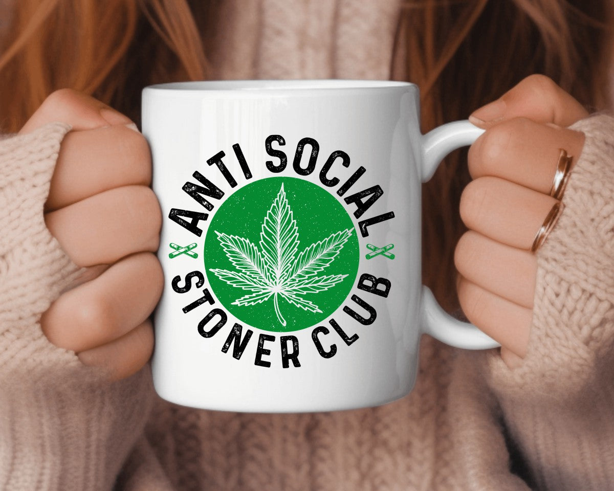 Anti Social Stoners Club Marijuana Weed Coffee Mugs