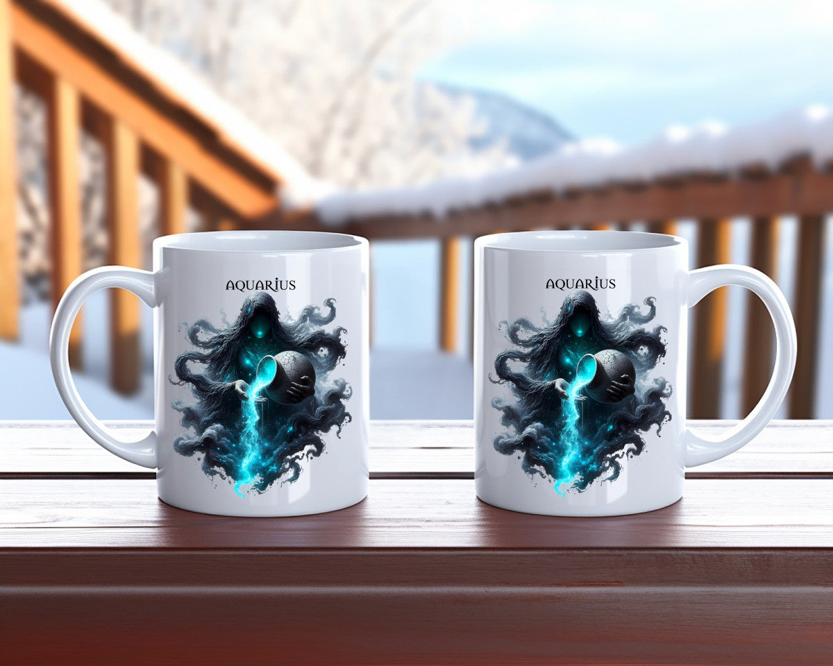 Aquarius Zodiac Astrology Sign Coffee Mugs