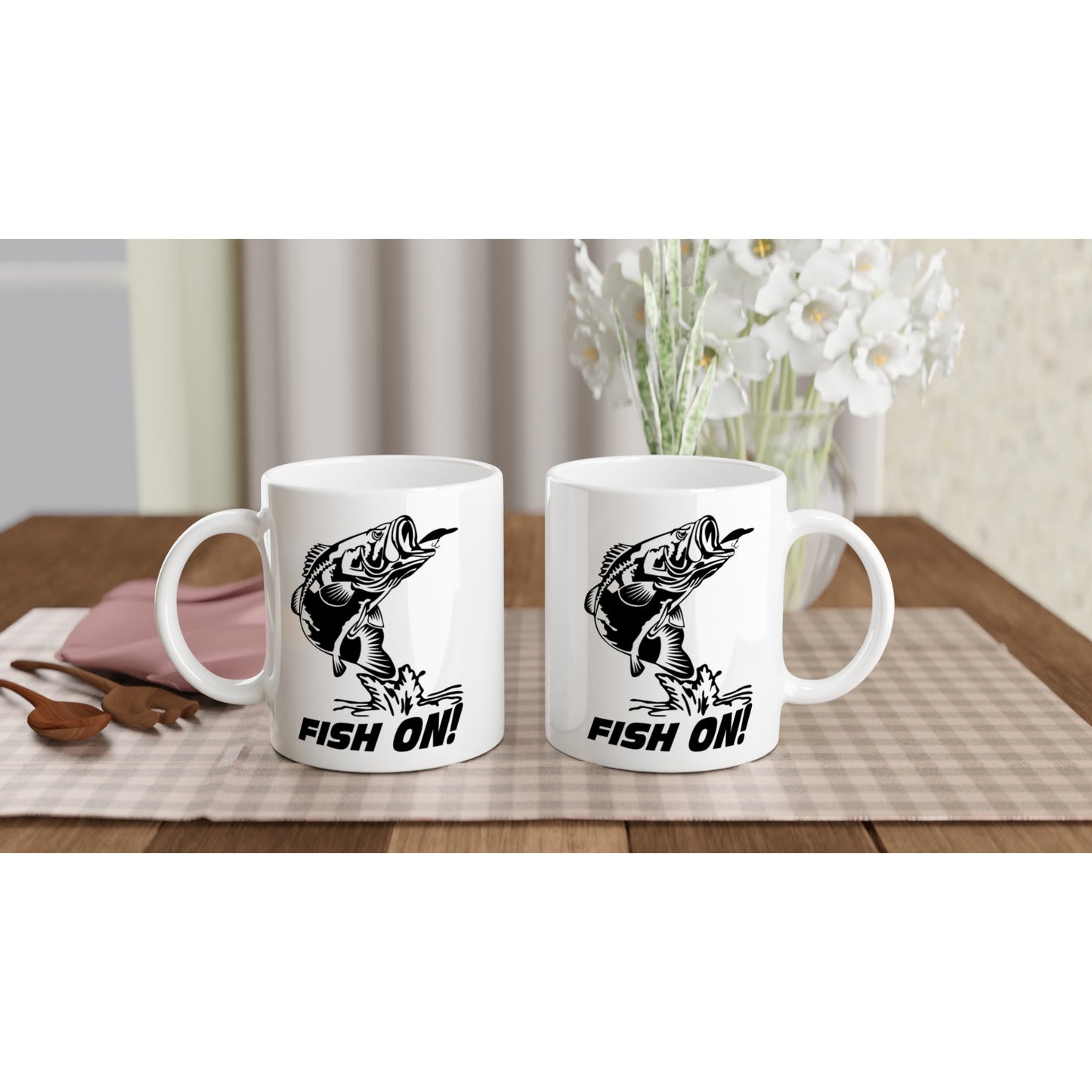 Bass Fish On Fishing Coffee Mug