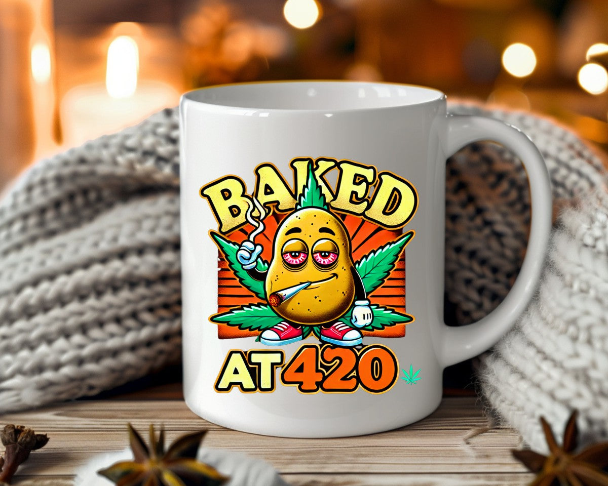 Baked At 4:20 Marijuana Weed Coffee Mugs B