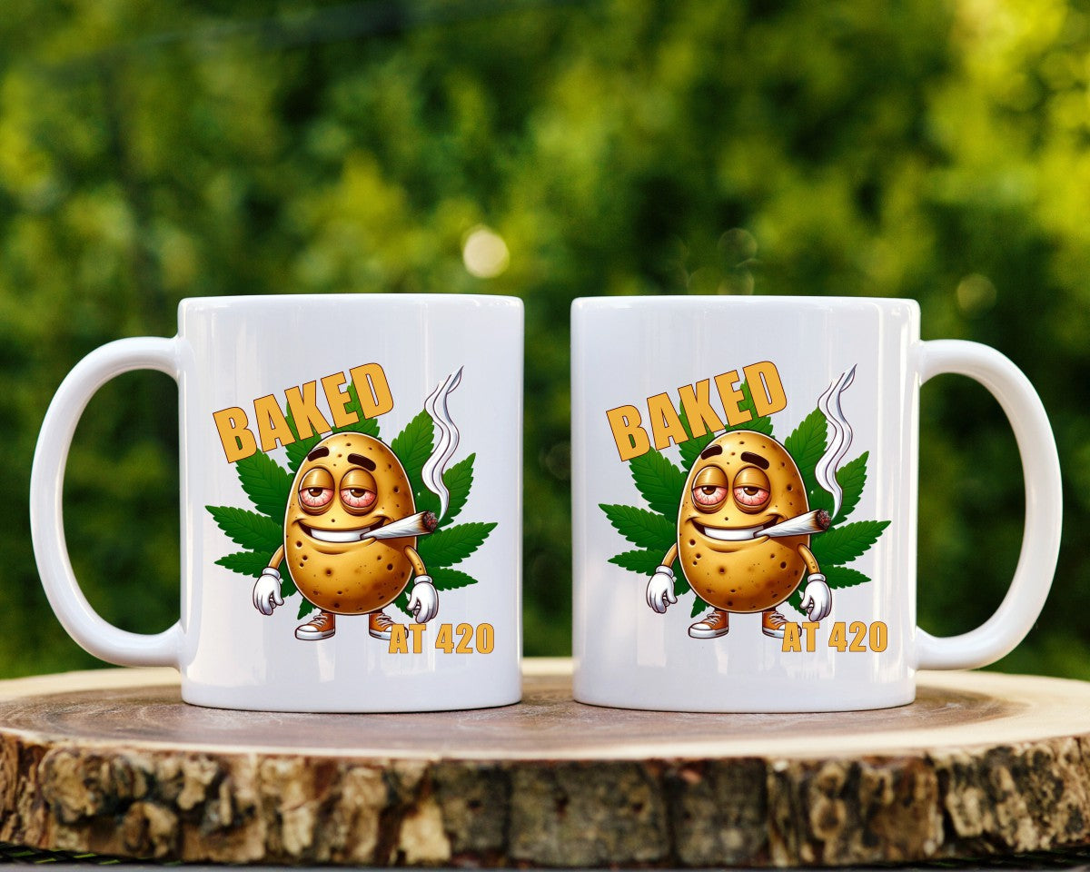 Baked At 4:20 Marijuana Weed Coffee Mugs