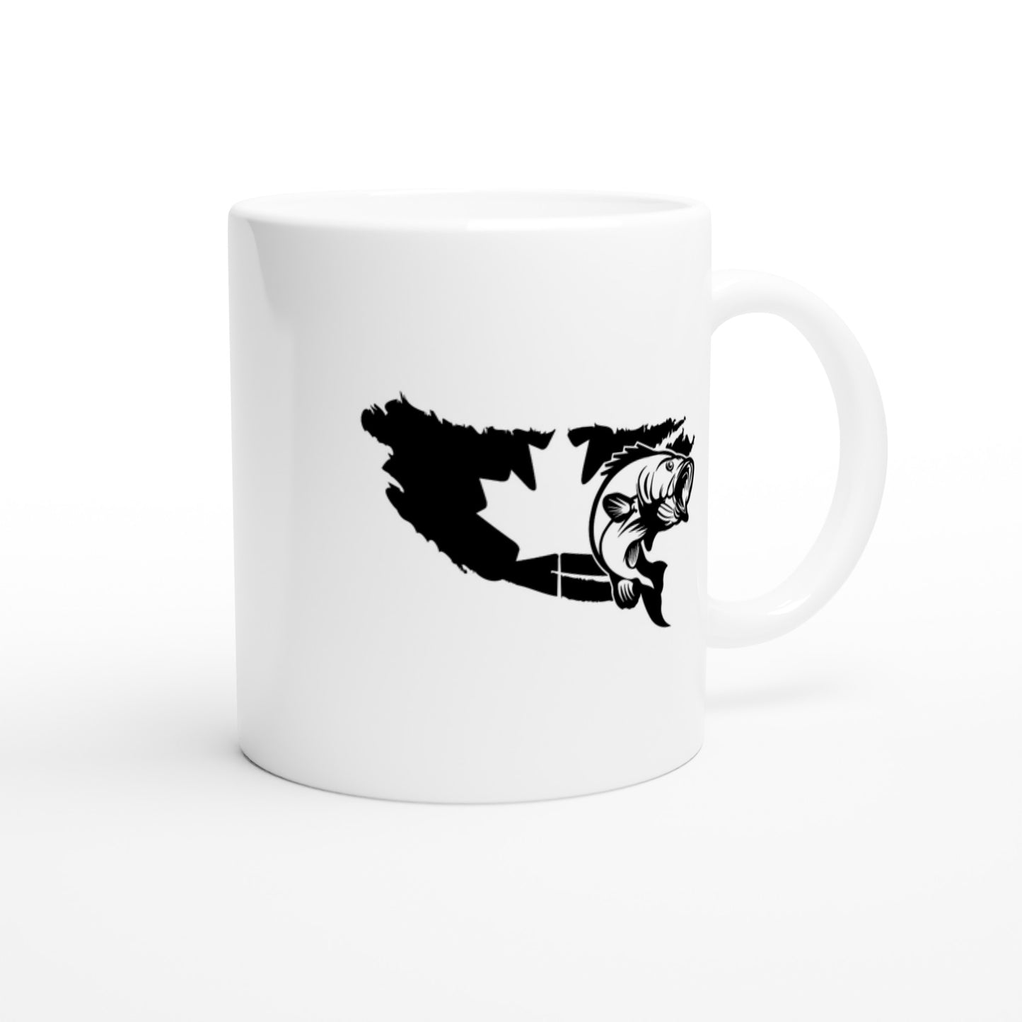 Bass Canada Flag Fishing Coffee Mug
