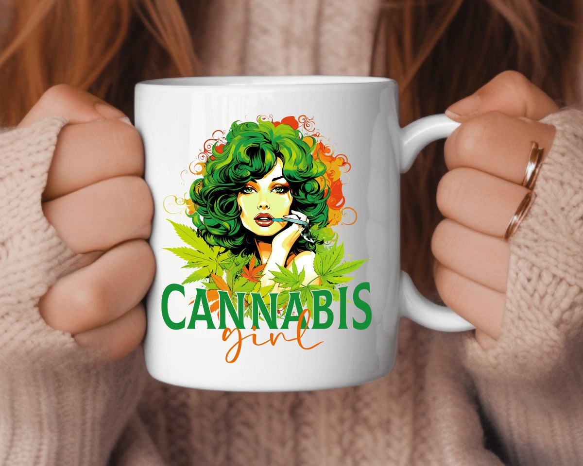 Cannabis Girl Marijuana Weed Coffee Mugs