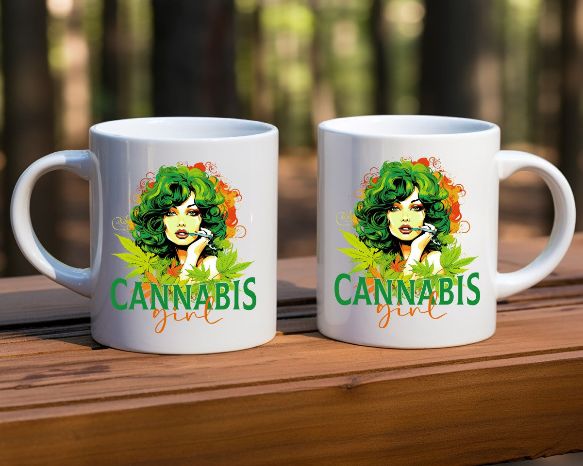 Cannabis Girl Marijuana Weed Coffee Mugs