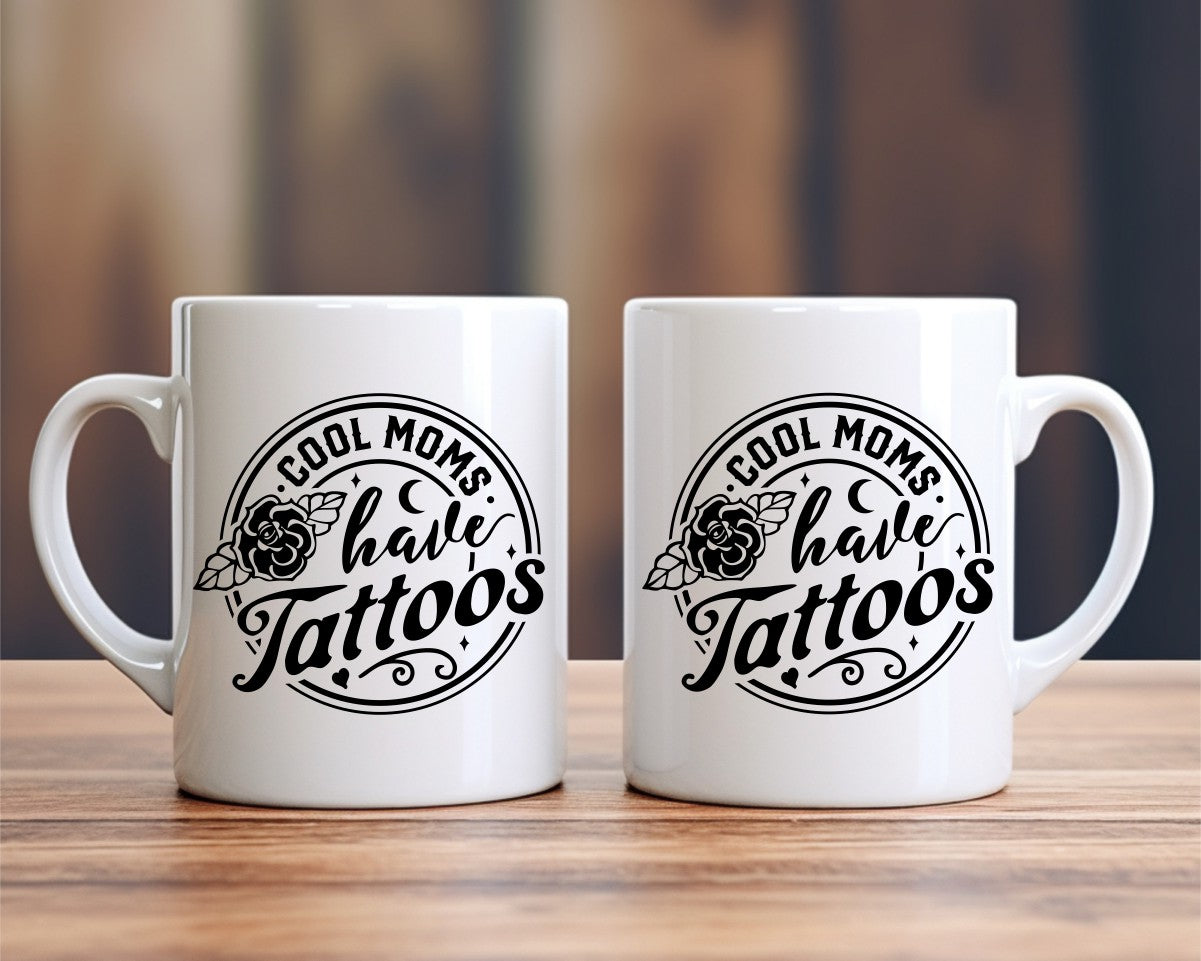 Cool Moms Have Tattoos Mom Coffee Mug