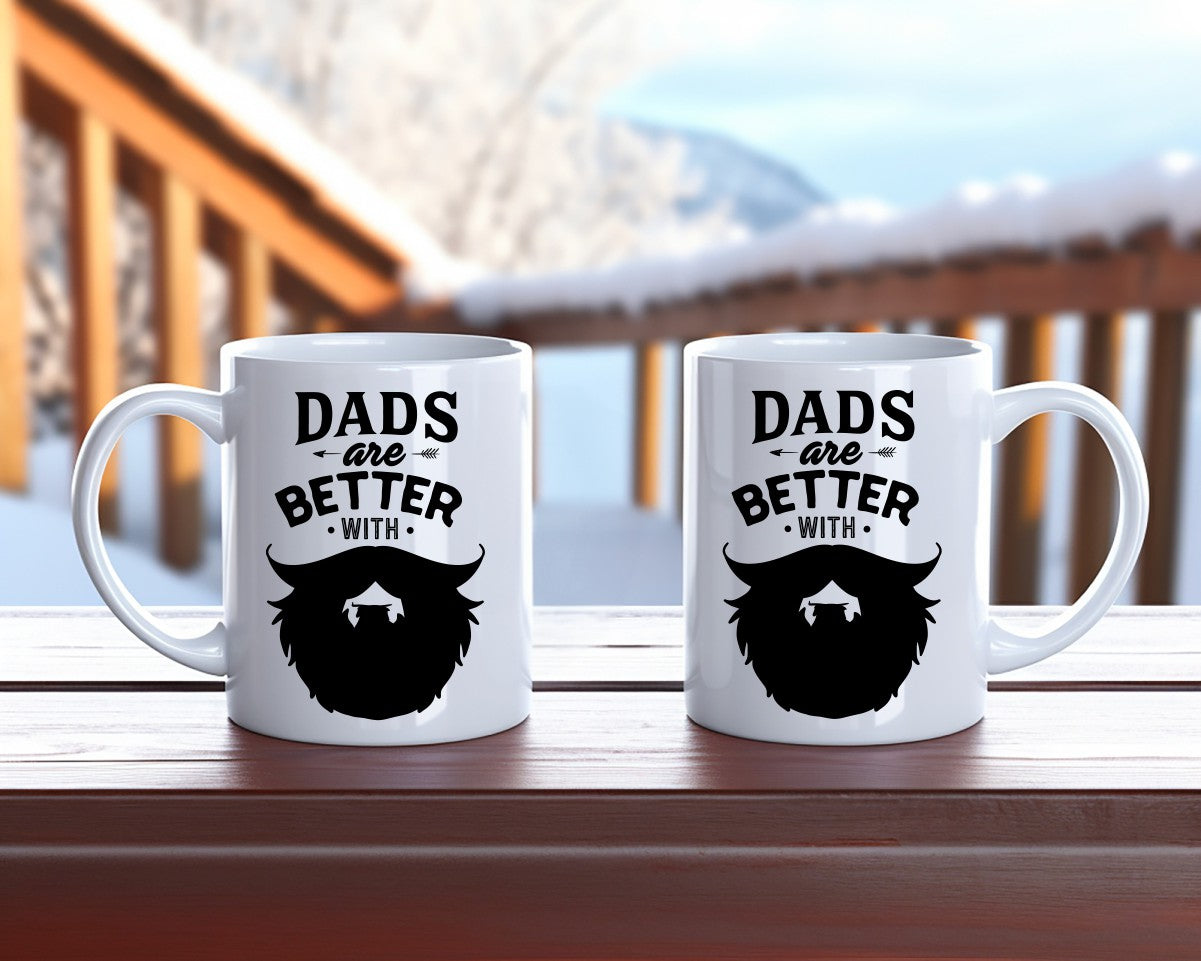 Dads Are Better With Beards Dad Coffee Mug