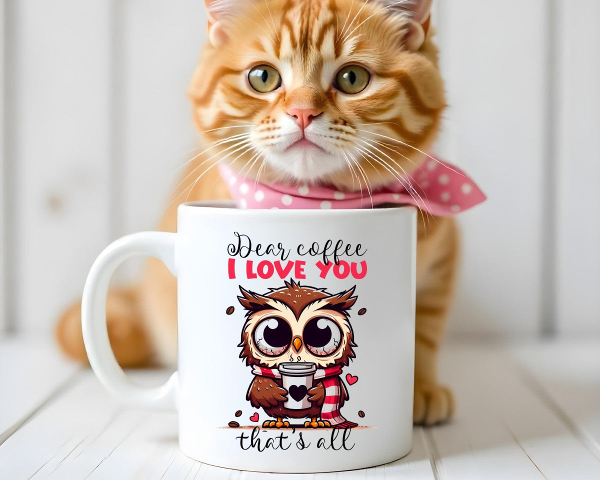 Dear Coffee I Love You Coffee Themed Coffee Mug