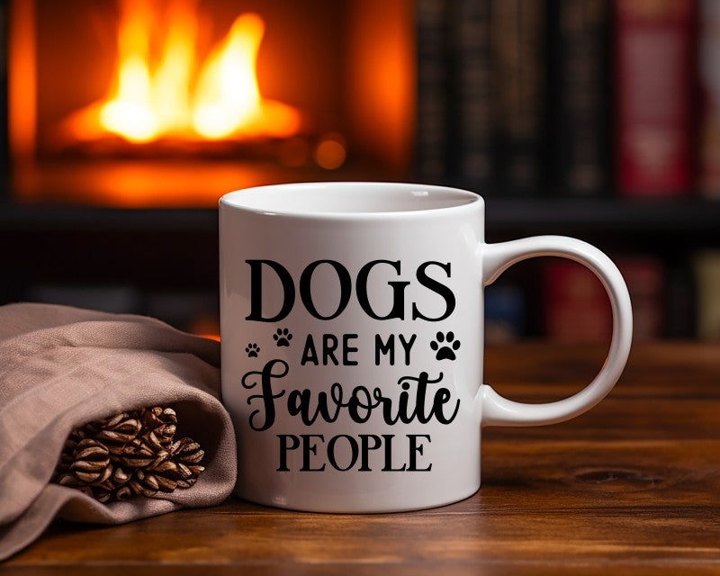 Dogs Are My Favorite People Dog Saying, Quote Coffee Mug