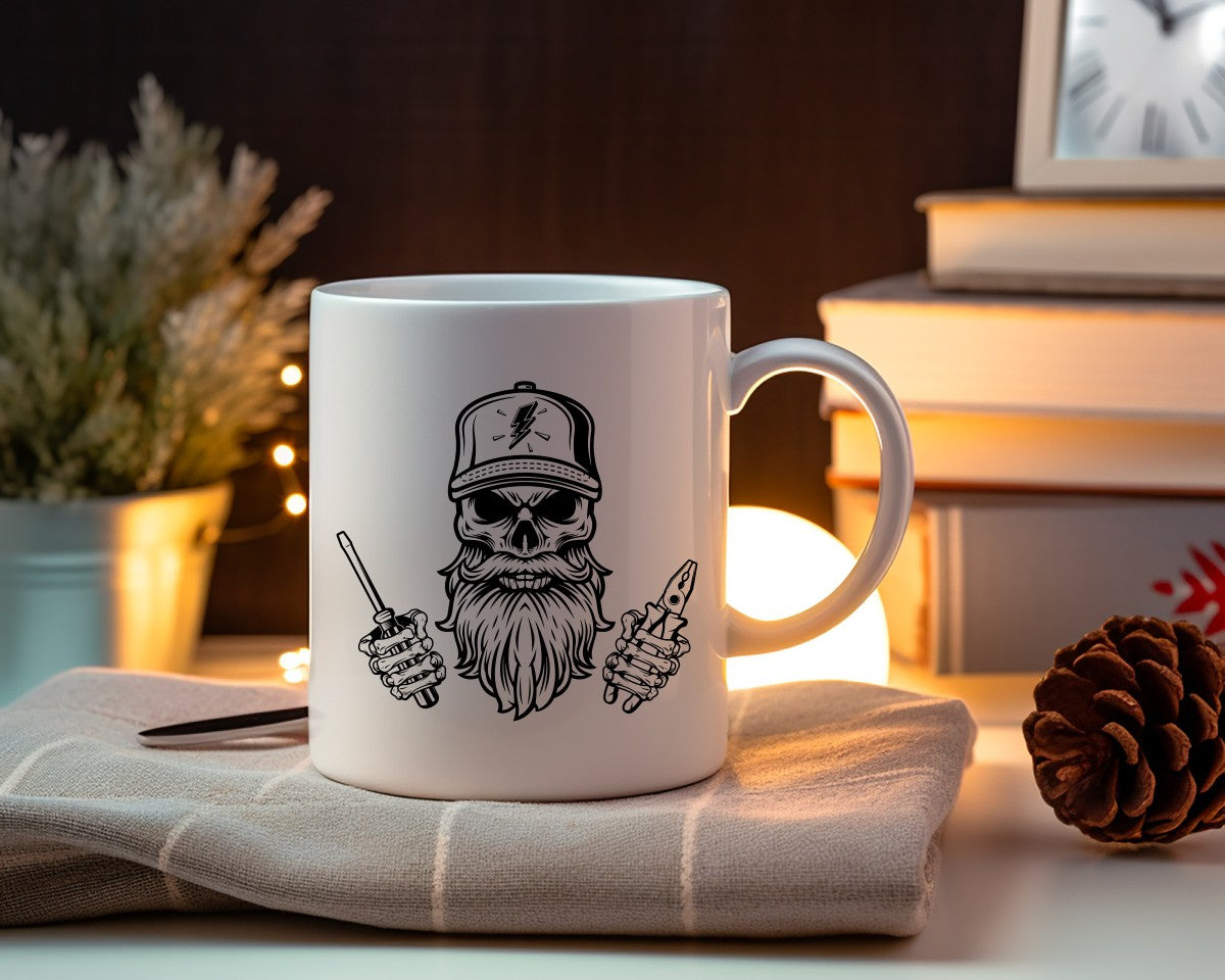 Electrician Skull Electrician Coffee Mug