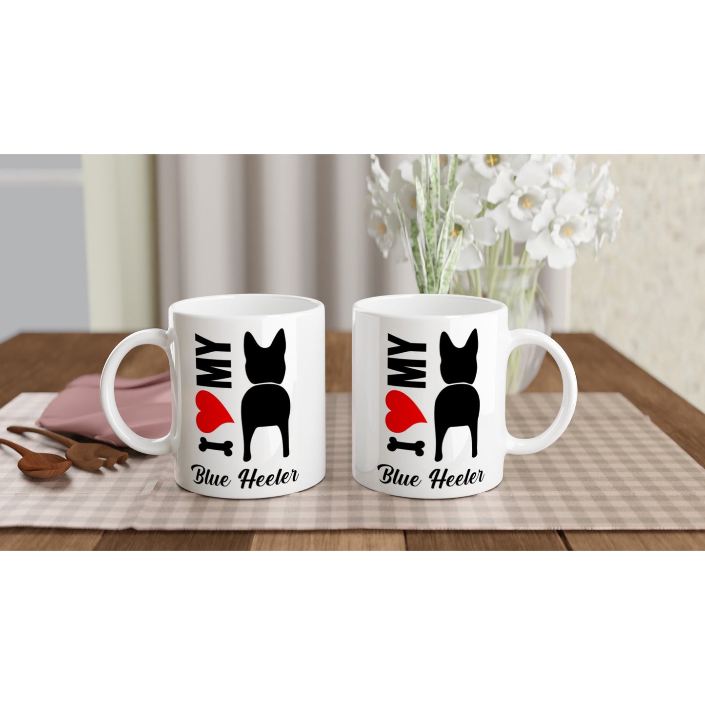 I Heart/Love My Blue Heeler Dog Coffee Mug