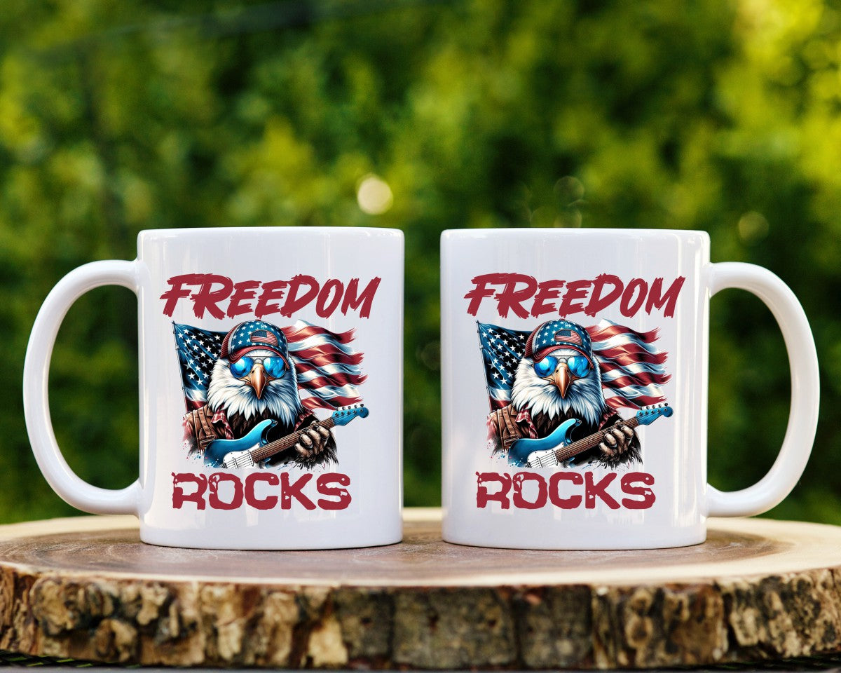 Freedom Rocks Patriotic/2nd Amendment Coffee Mug