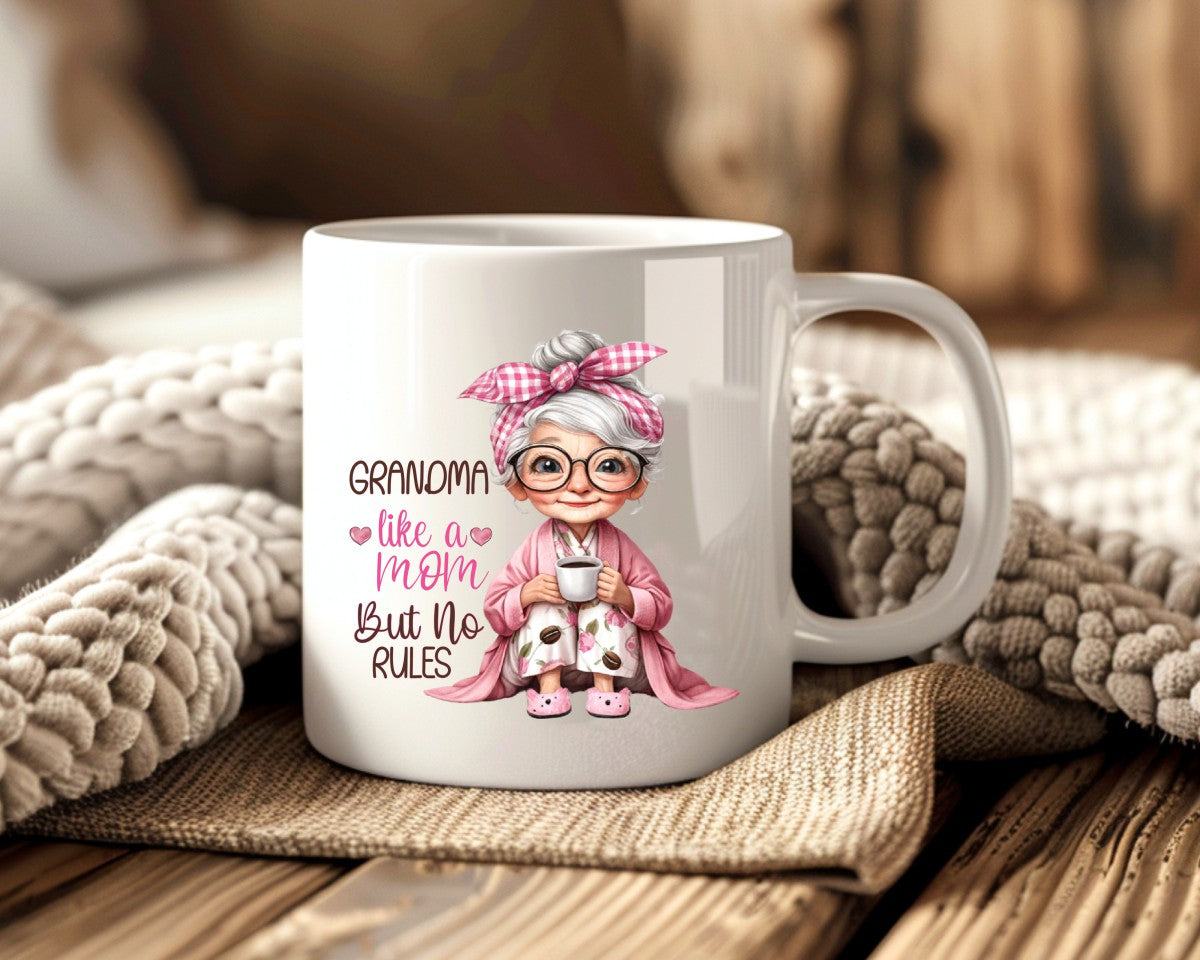 Grandma Like A Mom But No Rules Grandma Coffee Mug