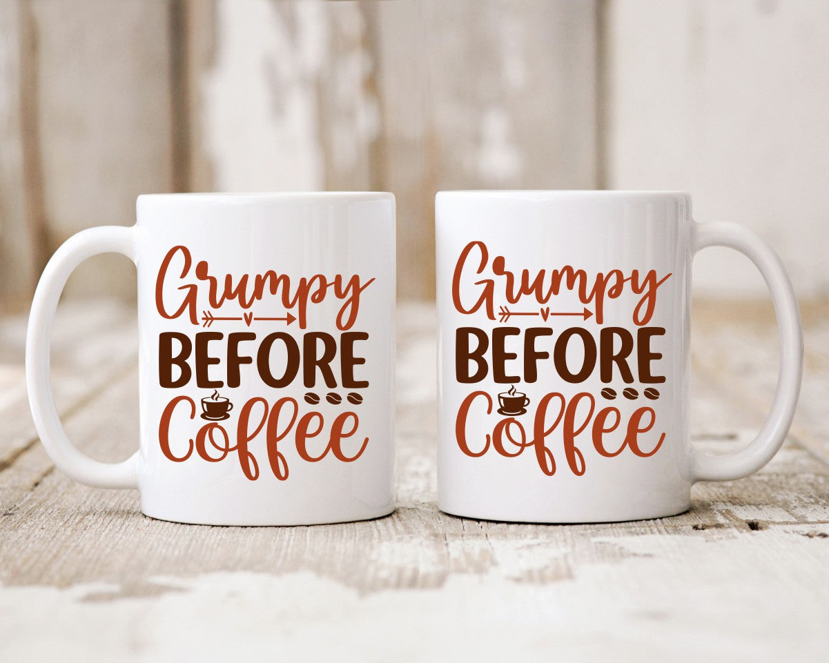 Grumpy Before Coffee Themed Coffee Mug