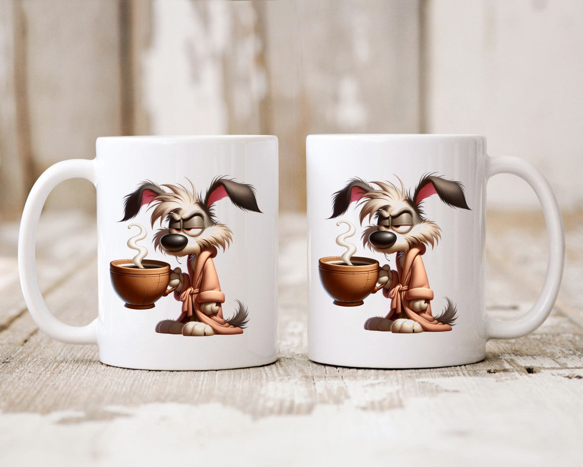 Grumpy Dog Coffee Themed Coffee Mug