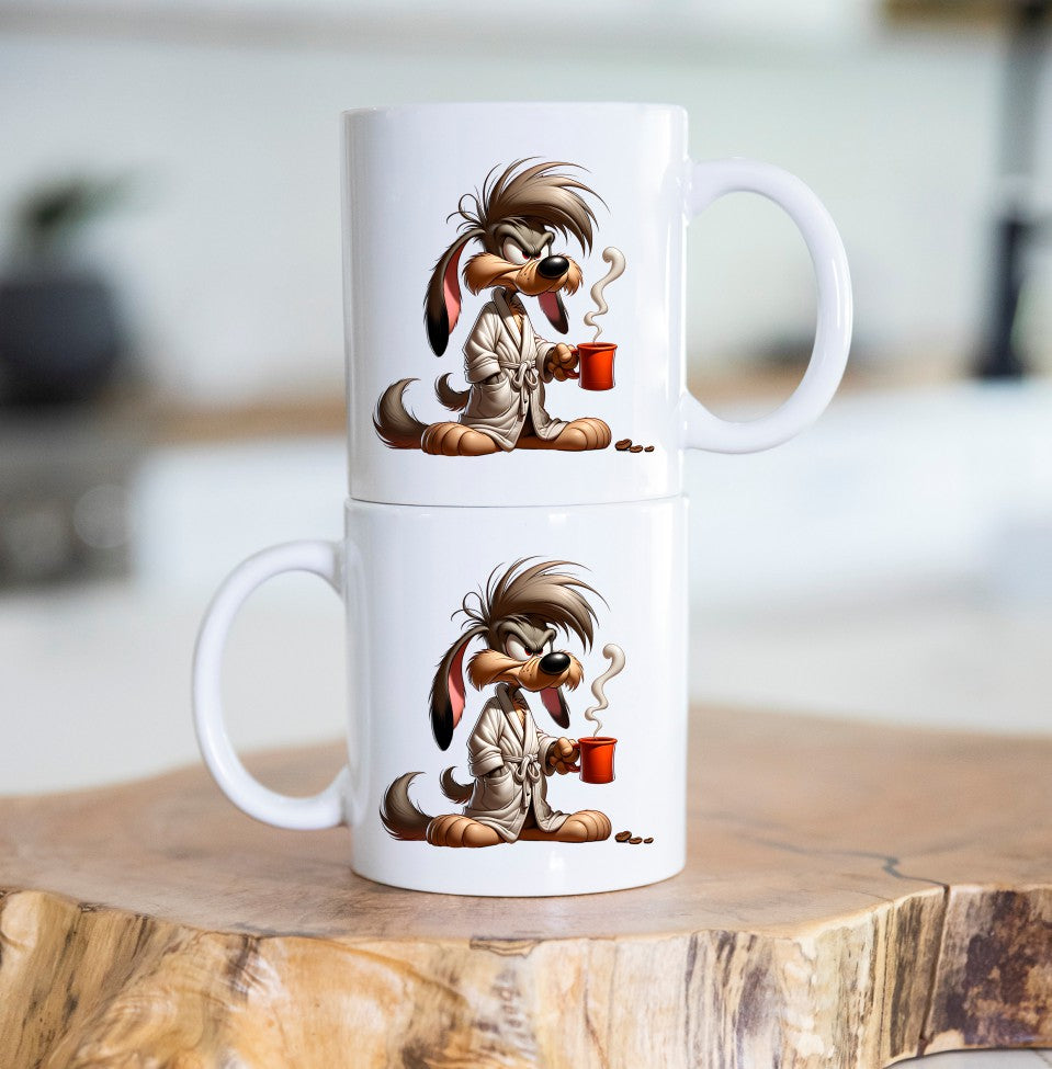 Grumpy Dog Coffee Themed Coffee Mug B