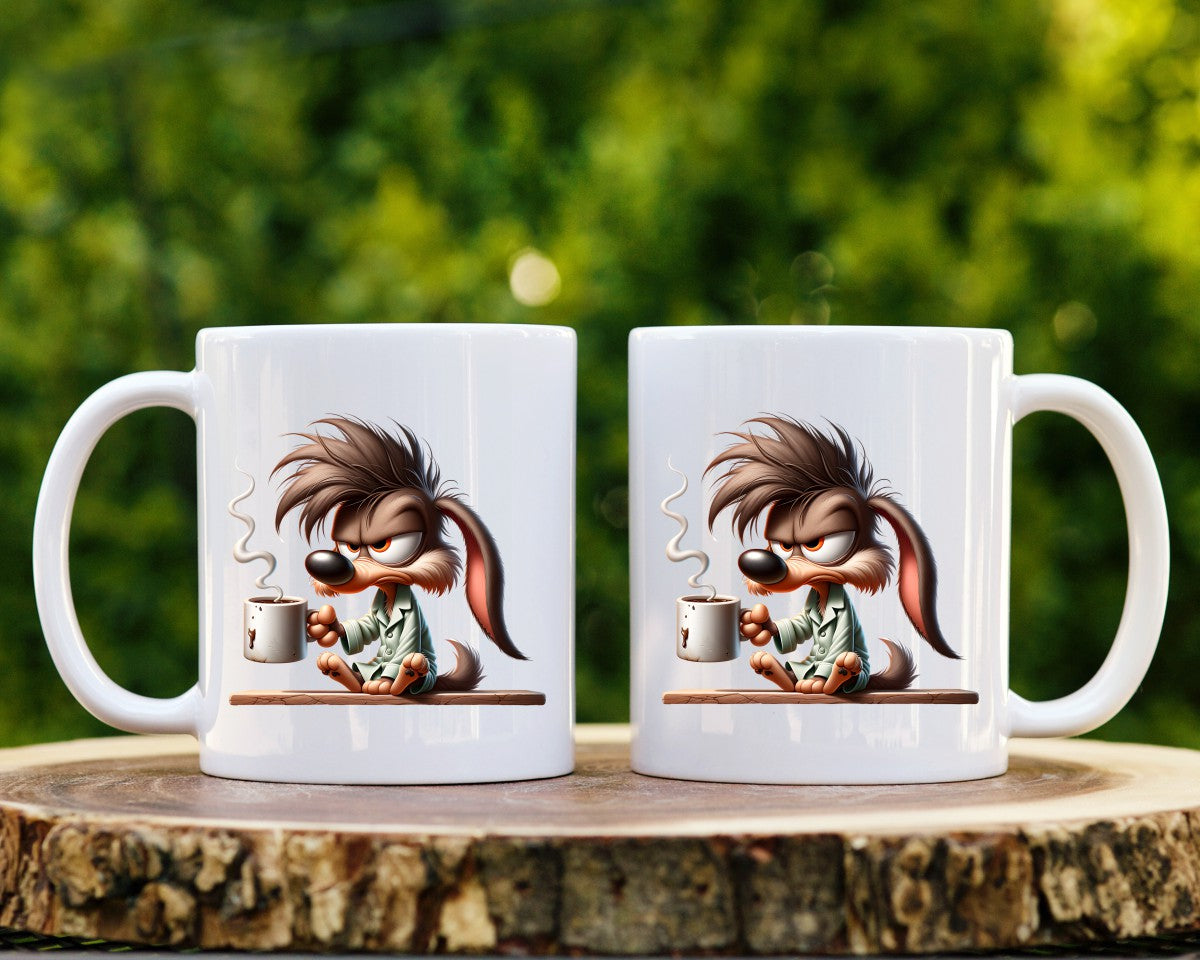 Grumpy Dog Coffee Themed Coffee Mug C