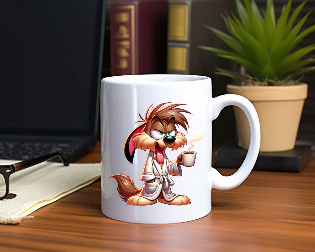 Grumpy Dog Coffee Themed Coffee Mug D