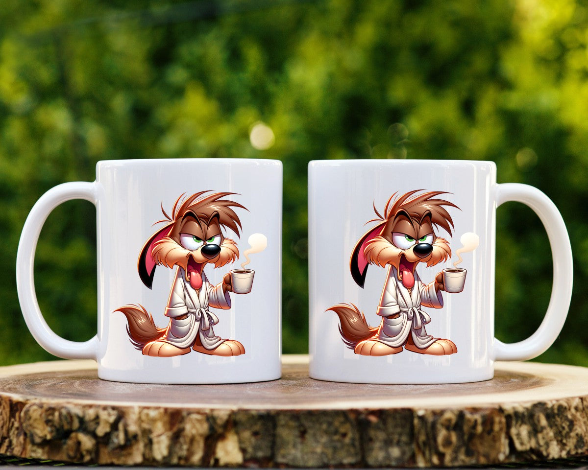 Grumpy Dog Coffee Themed Coffee Mug D