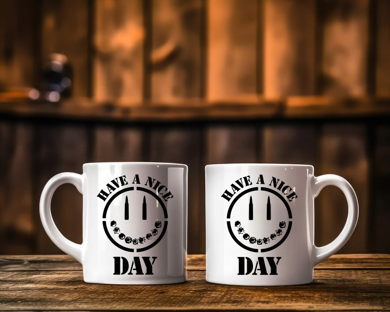 Have A Nice Day Bullet Face Patriotic/2nd Amendment Coffee Mug