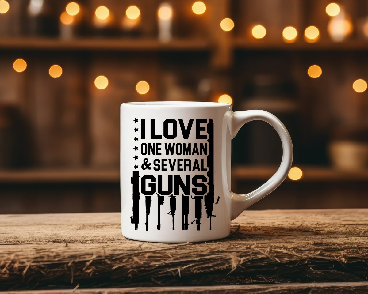 I Love One Woman & Several Guns Patriotic/2nd Amendment Coffee Mug