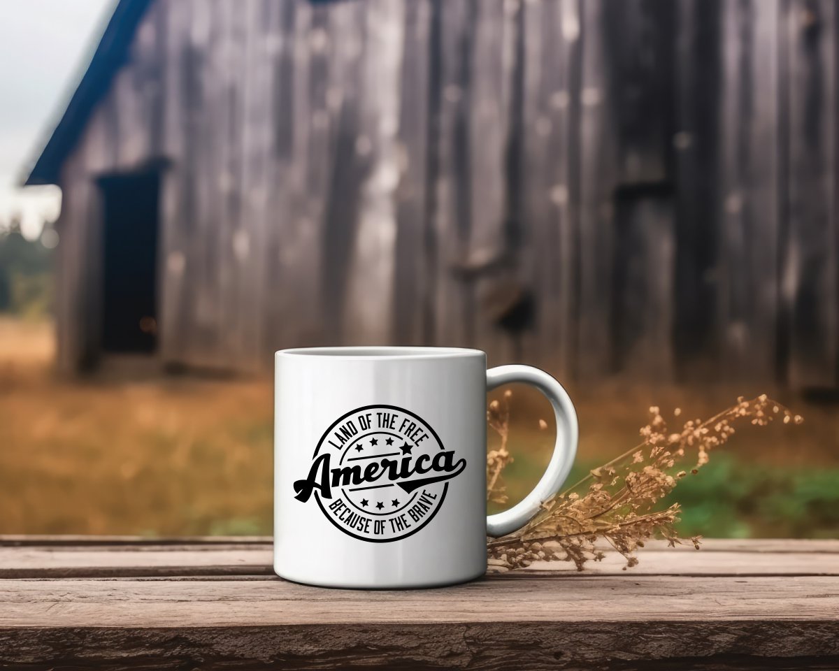 Land of the free... because of the brave Patriotic/2nd Amendment Coffee Mug