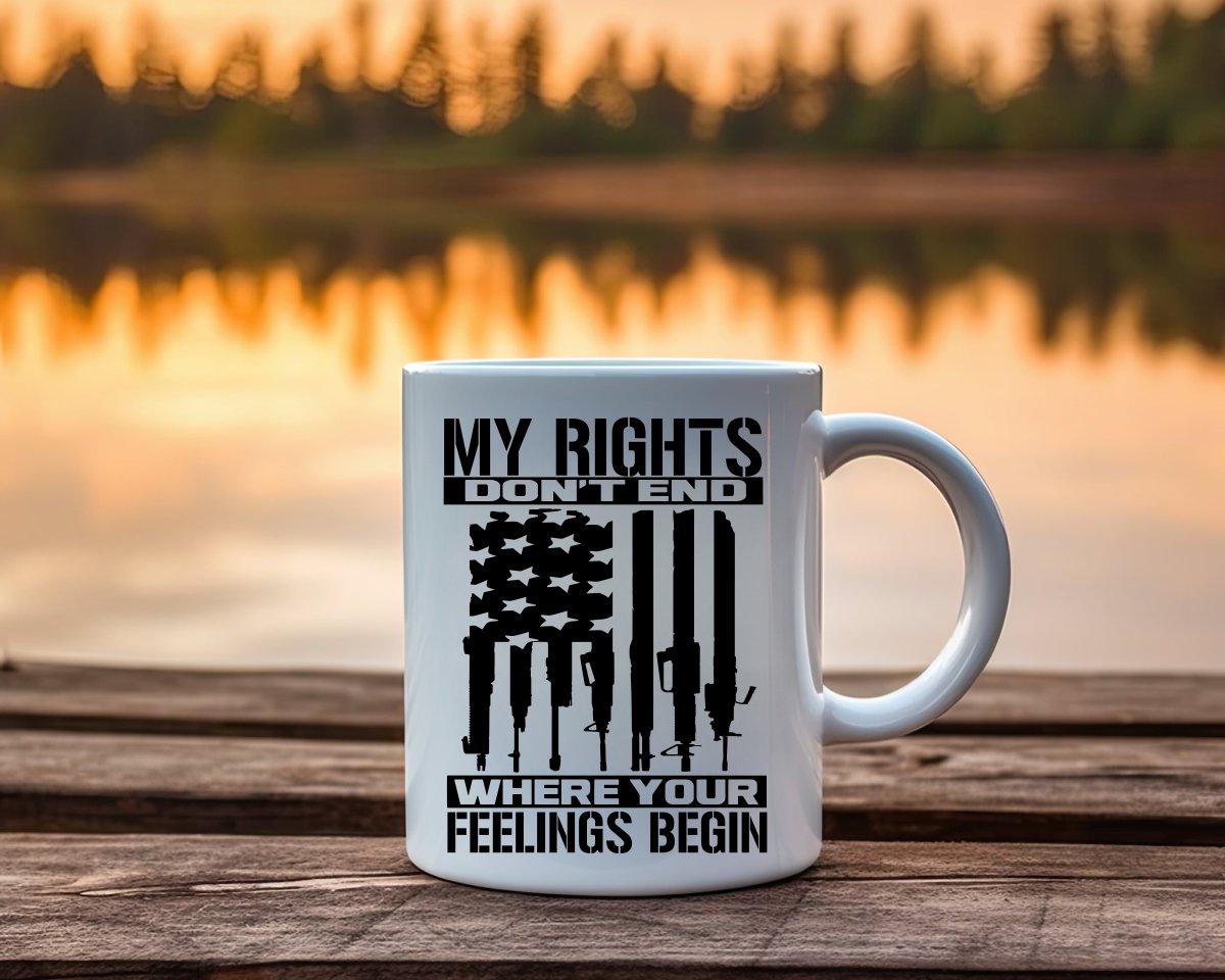 My rights don't end Patriotic/2nd Amendment Coffee Mug