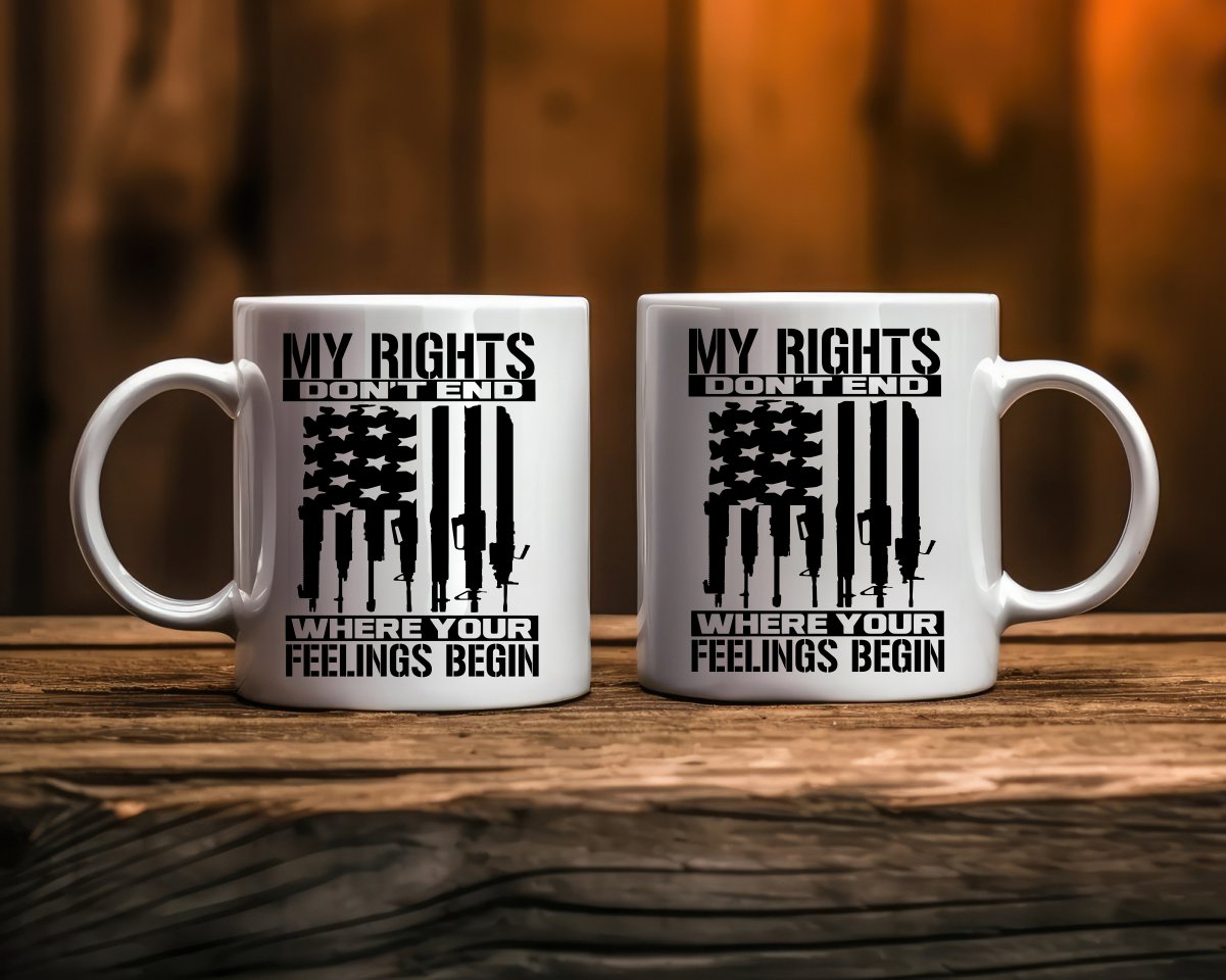 My rights don't end Patriotic/2nd Amendment Coffee Mug