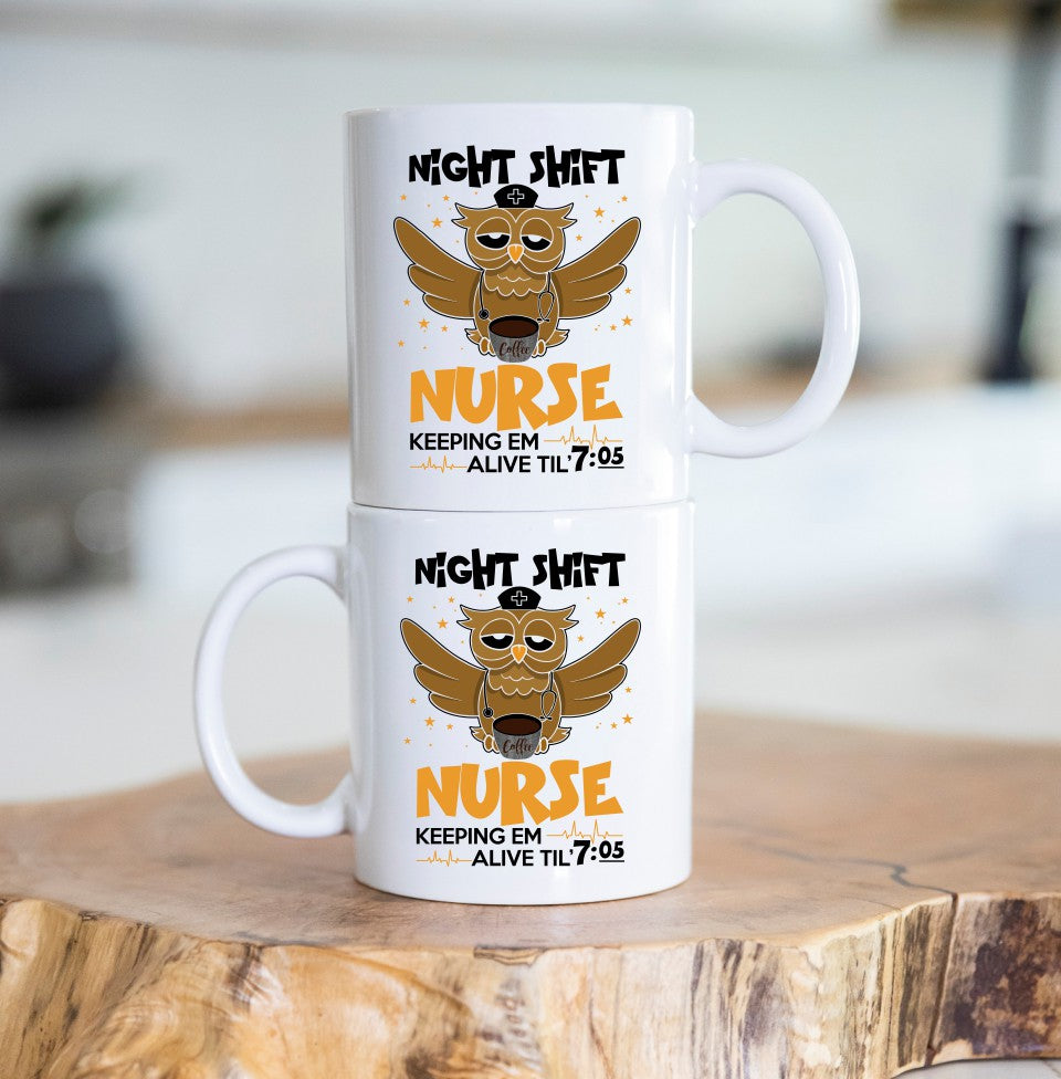 Night Shift Nurse Keeping Them Alive Nursing Medical Coffee Mug