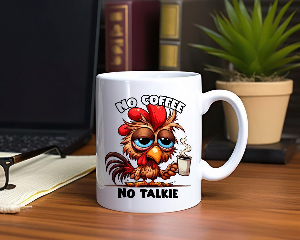 No Coffee No Talkie Coffee Themed Coffee Mug