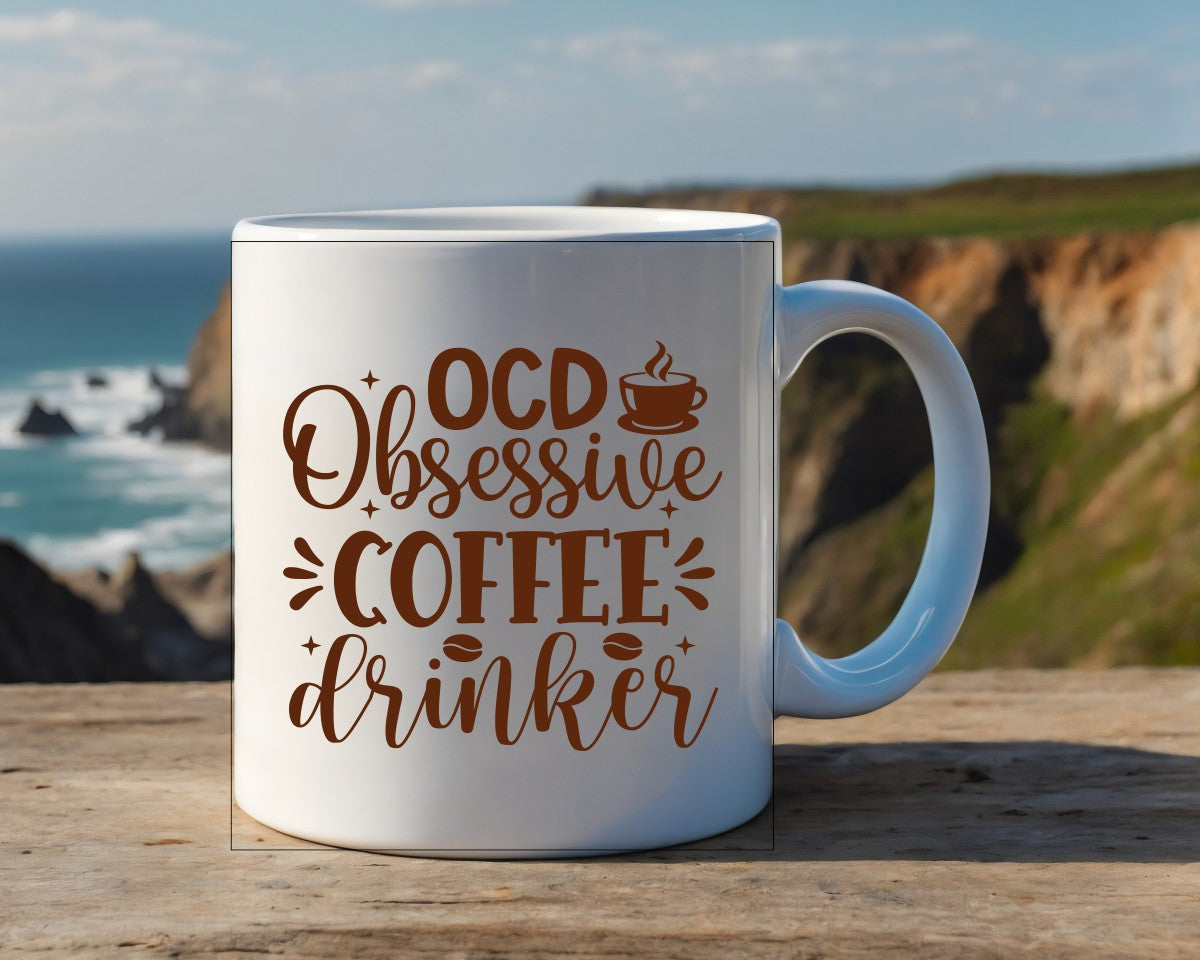OCD Obsessive Coffee Drinker Coffee Themed Coffee Mug