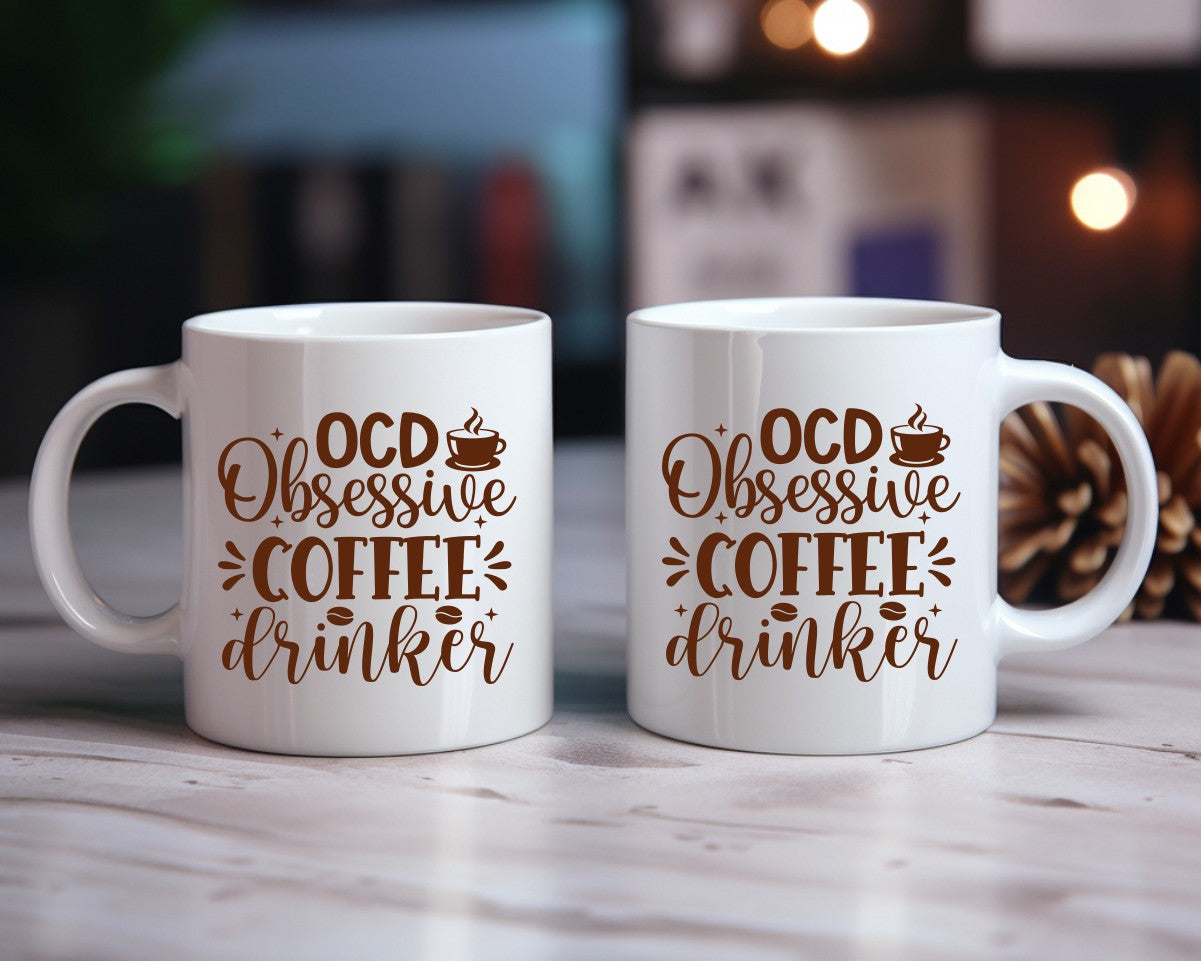 OCD Obsessive Coffee Drinker Coffee Themed Coffee Mug