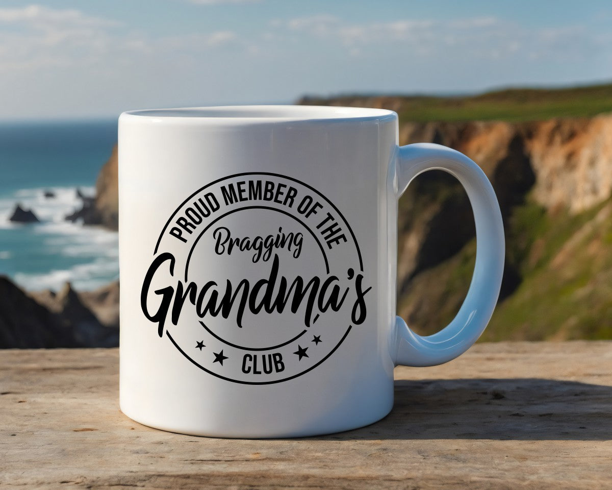 Proud Member Of The Bragging Grandma's Club Grandma Coffee Mug