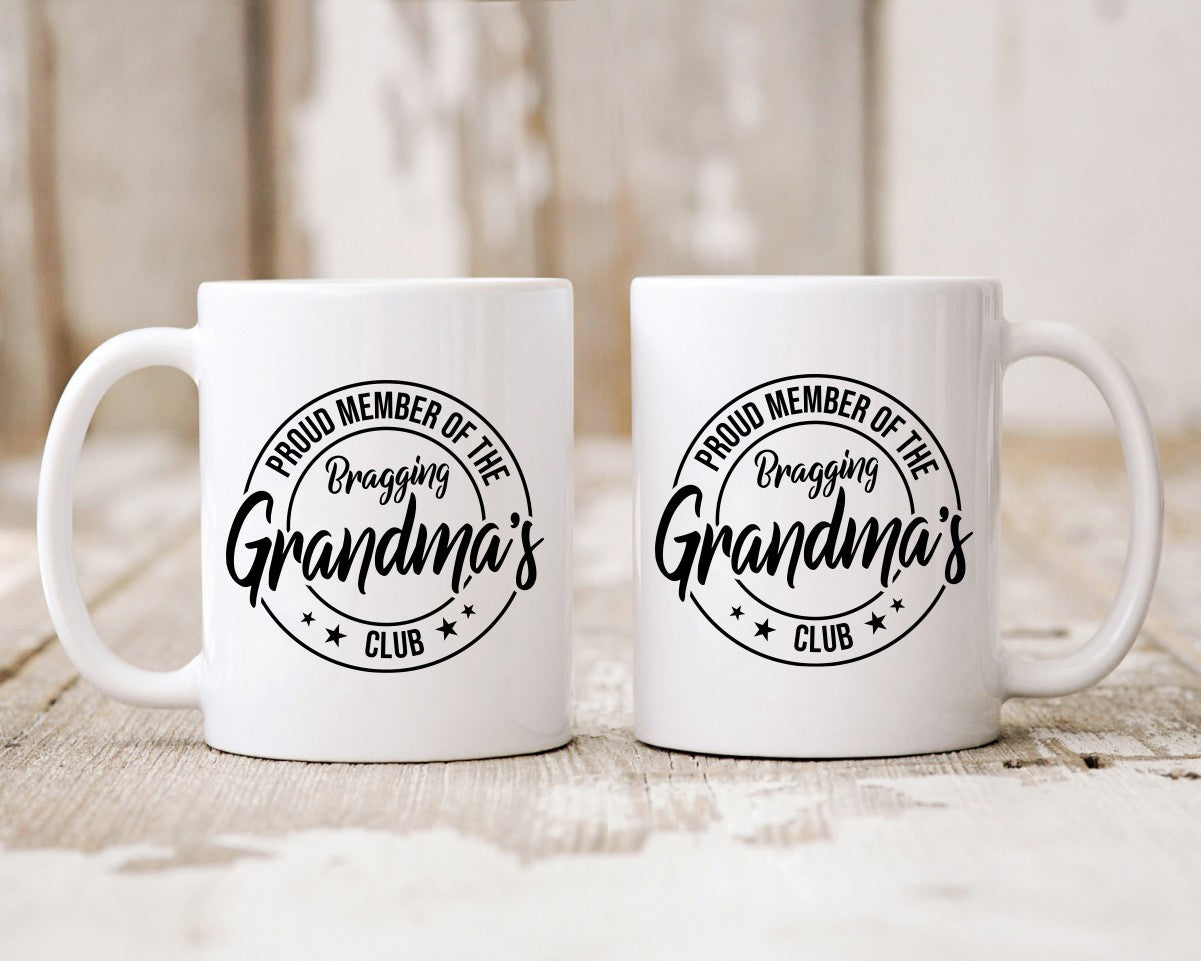 Proud Member Of The Bragging Grandma's Club Grandma Coffee Mug