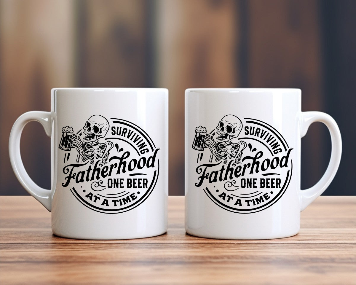 Surviving Fatherhood One Beer At A Time Dad Coffee Mug