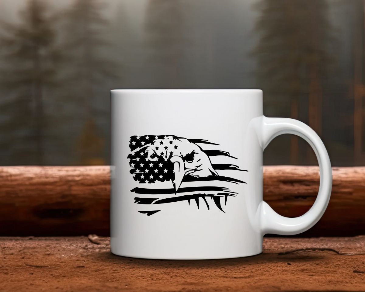 US Flag Eagle Patriotic/2nd Amendment Coffee Mug B