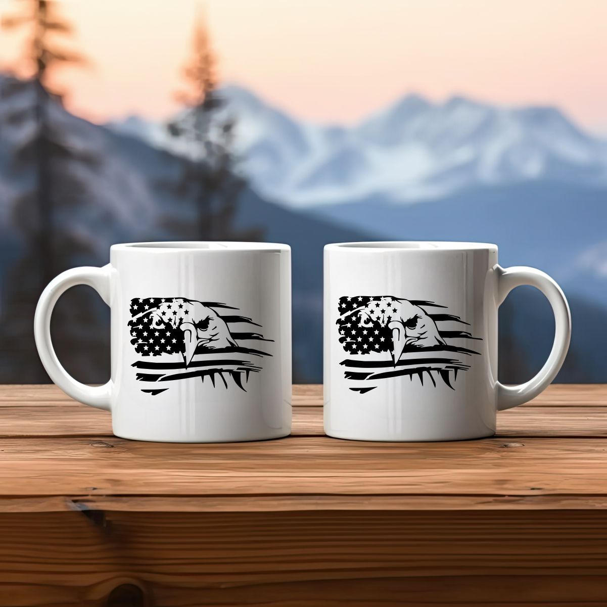 US Flag Eagle Patriotic/2nd Amendment Coffee Mug B