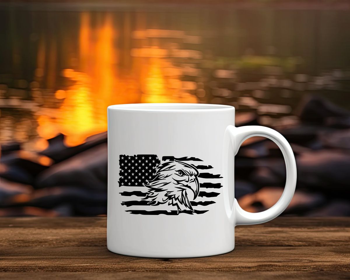 US Flag Eagle Patriotic/2nd Amendment Coffee Mug C