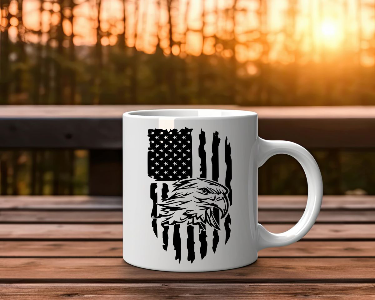 US Flag Eagle Patriotic/2nd Amendment Coffee Mug D