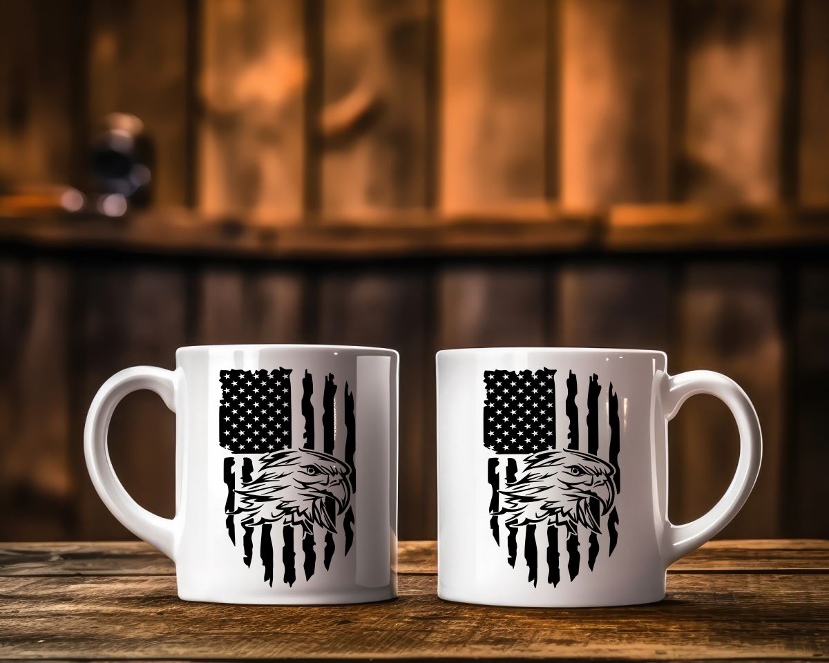 US Flag Eagle Patriotic/2nd Amendment Coffee Mug D