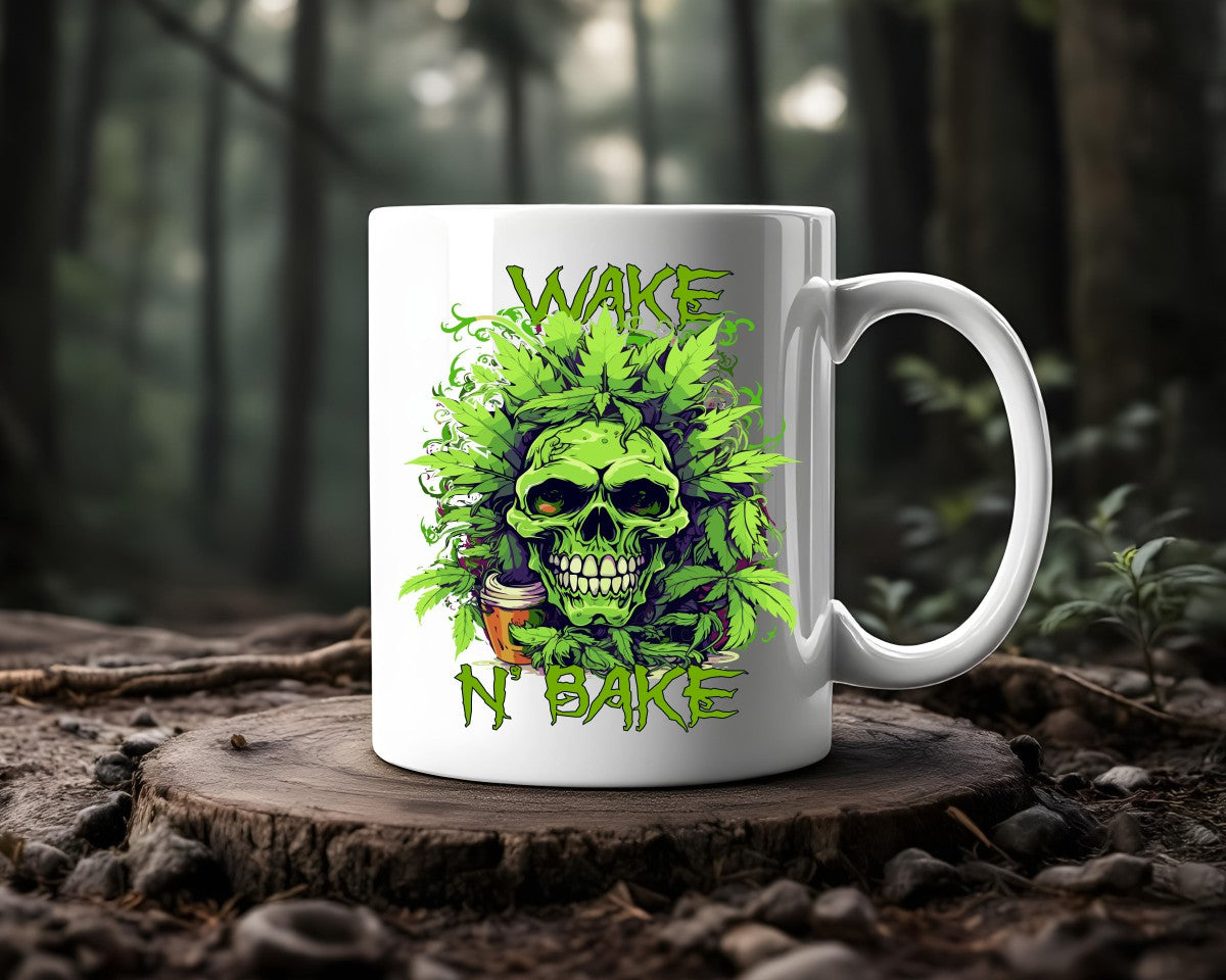 Wake N' Bake Marijuana Weed Coffee Mugs