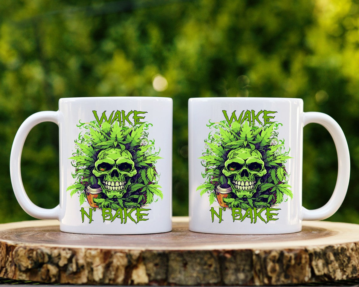 Wake N' Bake Marijuana Weed Coffee Mugs
