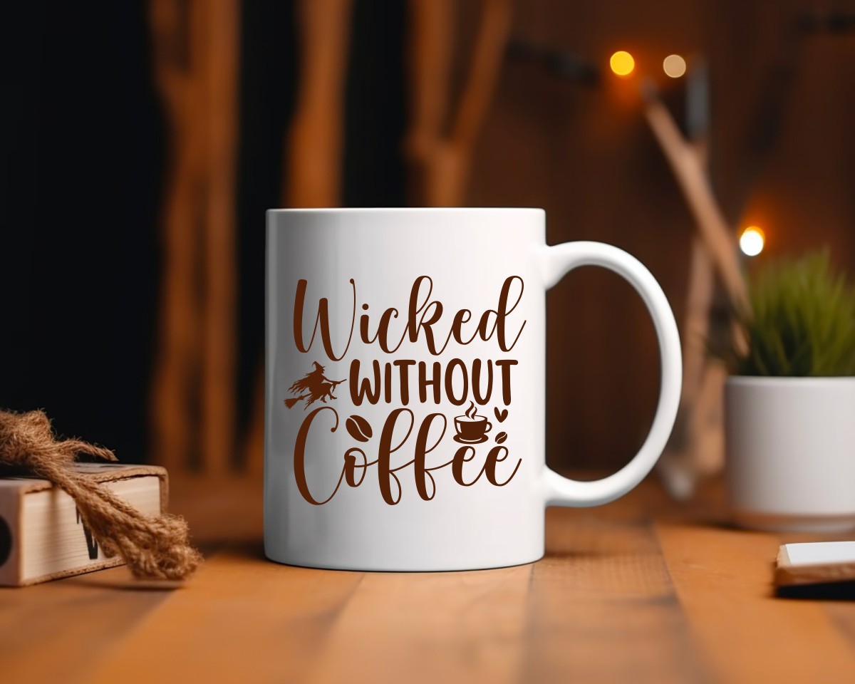 Wicked Without Coffee Themed Coffee Mug
