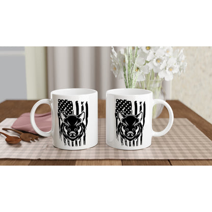 US Flag Hog Hunting Coffee Mug