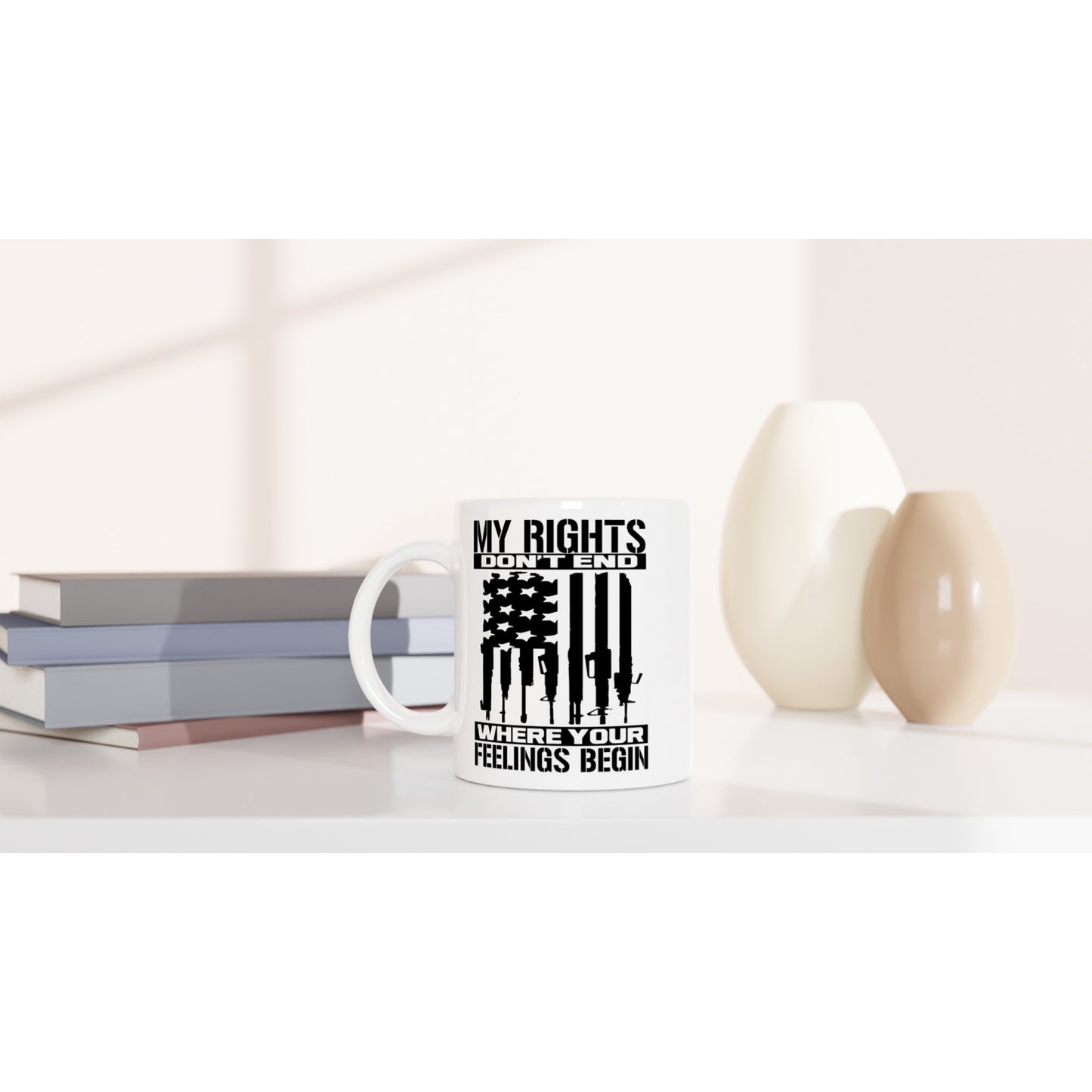My rights don't end Patriotic/2nd Amendment Coffee Mug