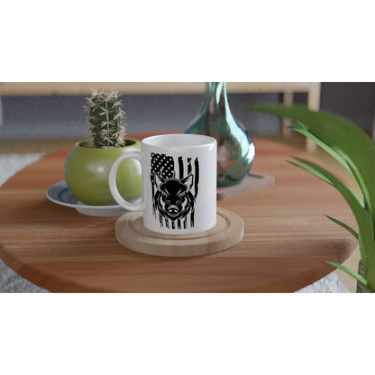 US Flag Hog Hunting Coffee Mug
